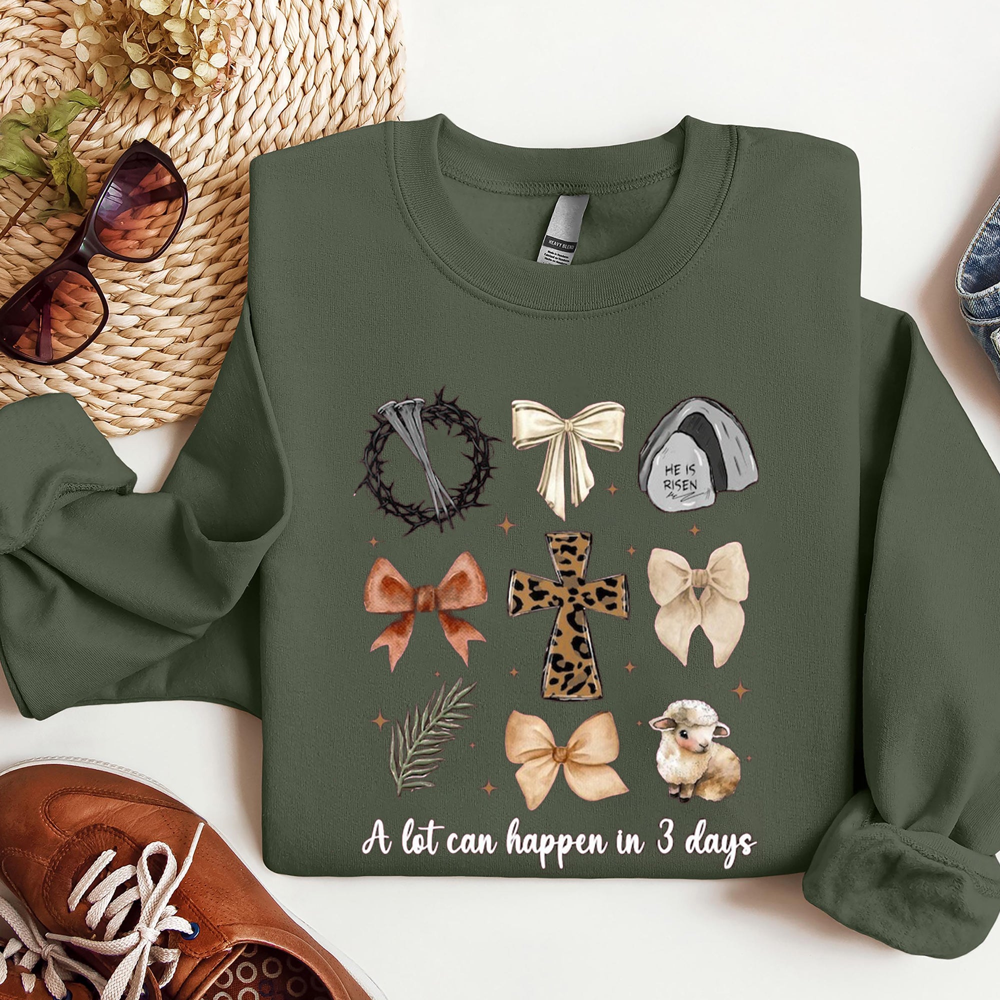 A lot can happen in 3 days Sweatshirt,Christian Easter Sweatshirt,Easter Shirt,Jesus Sweatshirt,Jesus Shirt,A lot can happen in 3 days Shirt. ILAF50